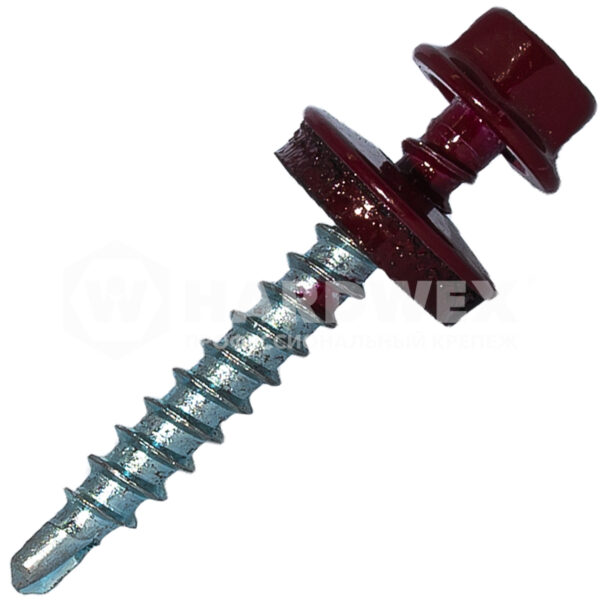 Саморез кровельный 4,8x28 мм HWX2-W-P5 RAL3005 Красное вино