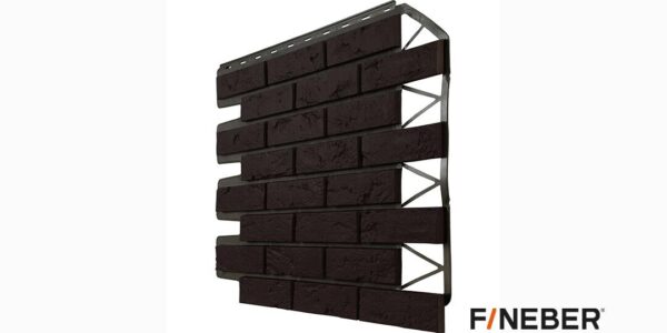 Фасадная панель Fineber Баварский кирпич Темно-коричневый — изображение 2