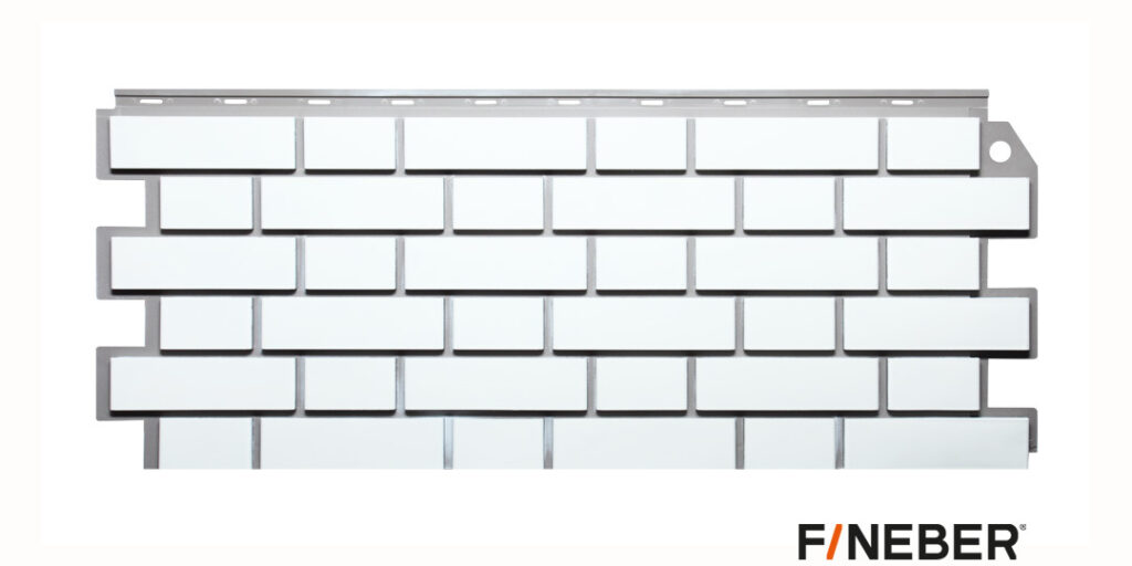 Фасадная панель Fineber Кирпич облицовочный белый 1130х463 мм - Изображение 1
