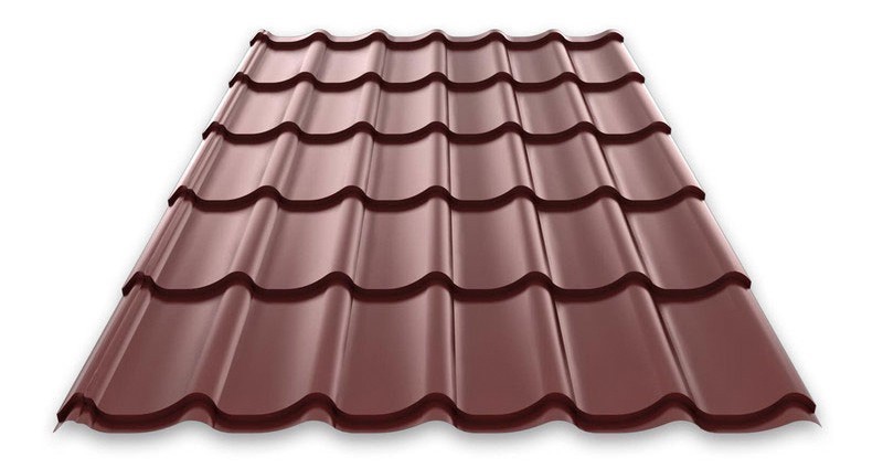 Металлочерепица Супермонтеррей Полиэстер RAL 8017 - Изображение 1