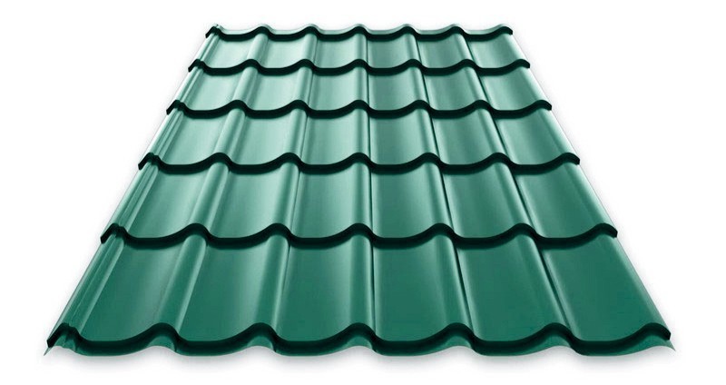 Металлочерепица Супермонтеррей Полиэстер RAL 6005 - Изображение 1