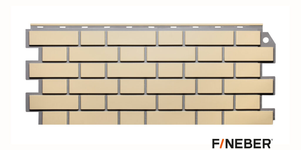 Фасадная панель Fineber Кирпич облицовочный желтый 1130х463 мм - Изображение 1