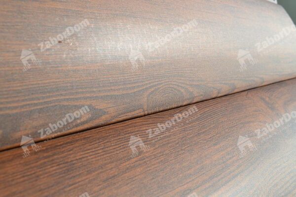 Металлический сайдинг под бревно Металл Профиль блок-хаус Ecosteel Мореный дуб матовый 0,5 мм