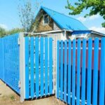 Евроштакетник металлический 110 мм RAL 5021 полукруглый 0.5 мм - Изображение 3