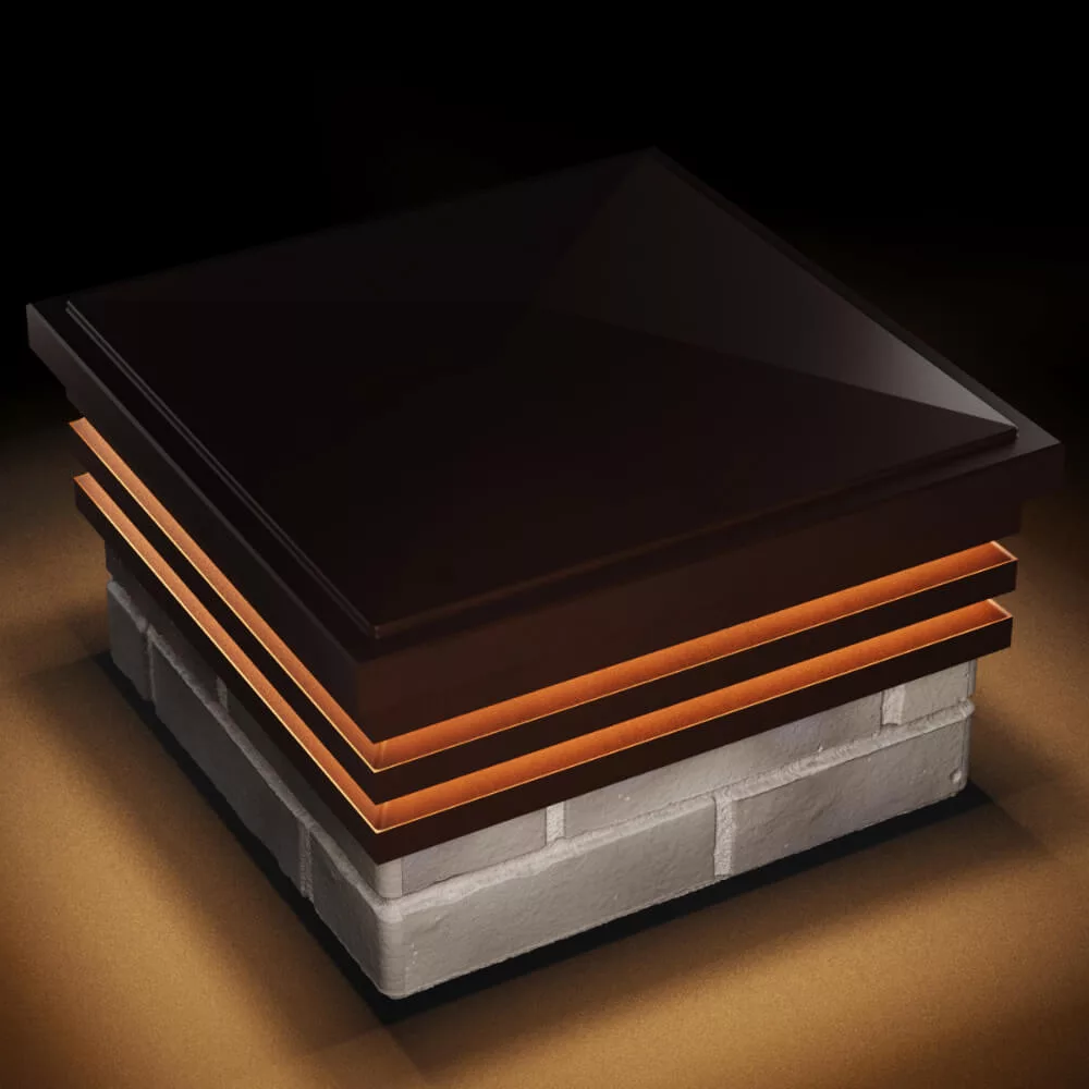 Колпак ZKING BONA 385 x 385 Коричневый с подсветкой — изображение 8