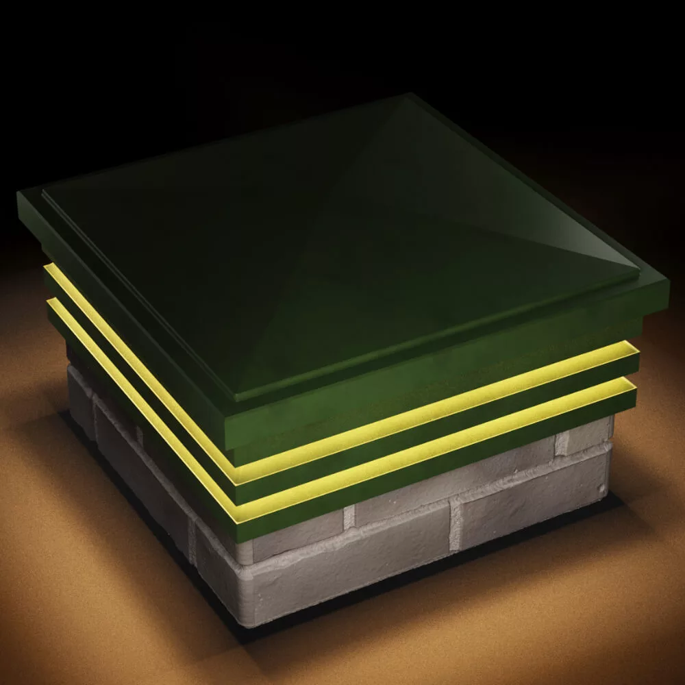 Колпак ZKING BONA 385 x 385 Зеленый с подсветкой — изображение 8