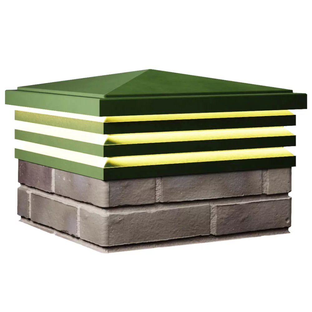 Колпак ZKING BONA 385 x 385 Зеленый с подсветкой — изображение 2