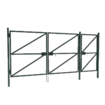 Распашные ворота с калиткой