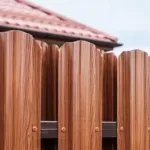 Металлический штакетник под дерево