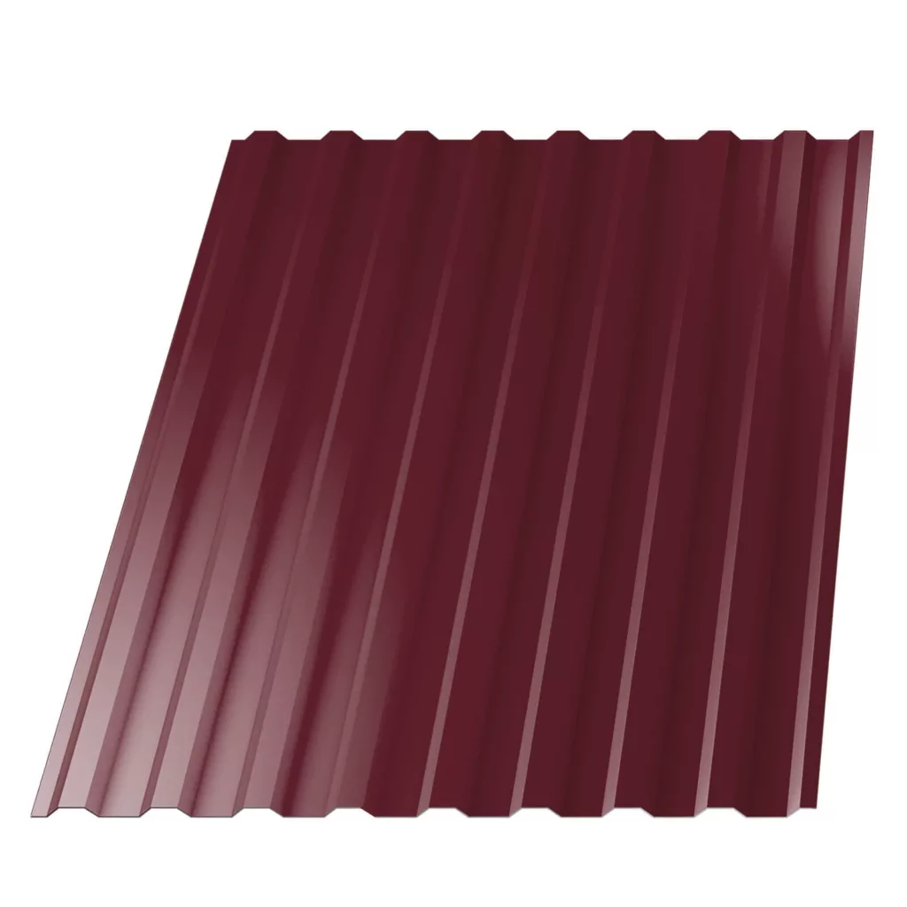Профнастил НС-20 (МП 20) RAL3005 Красное Вино 1150(1100)мм 0,50мм - Изображение 1