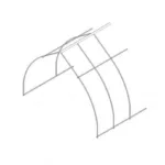 Вставка д/каркаса теплицы "Капелюха" 3х2х2,3м (ШхДхВ) труба проф.цинк 20х20 мм - Изображение 1