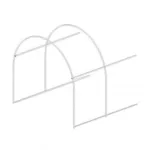 Вставка д/каркаса теплицы "Оптима III - Цинк" 2х2х1,9м (ШхДхВ) труба проф.цинк 20х20 мм - Изображение 1