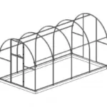 Каркас теплицы "Оптима III - Цинк" 2х4х1,9 м (ШхДхВ) труба проф.цинк 20х20 мм без окраски - Изображение 1