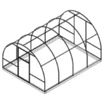 Каркас теплицы "Новая-Цинк" 3х4х2,1 м (ШхДхВ) труба проф.цинк 20х20 мм без окраски - Изображение 1