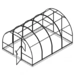 Каркас теплицы "Новая-Цинк-Двойные дуги" 3х4х2,1 м (ШхДхВ) труба проф.цинк 20х20 мм без окраски с усиленными дугами - Изображение 1