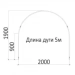 Дуга 2,0х1,9 м, длина 5 м, труба профильная 20х20 мм - Изображение 1