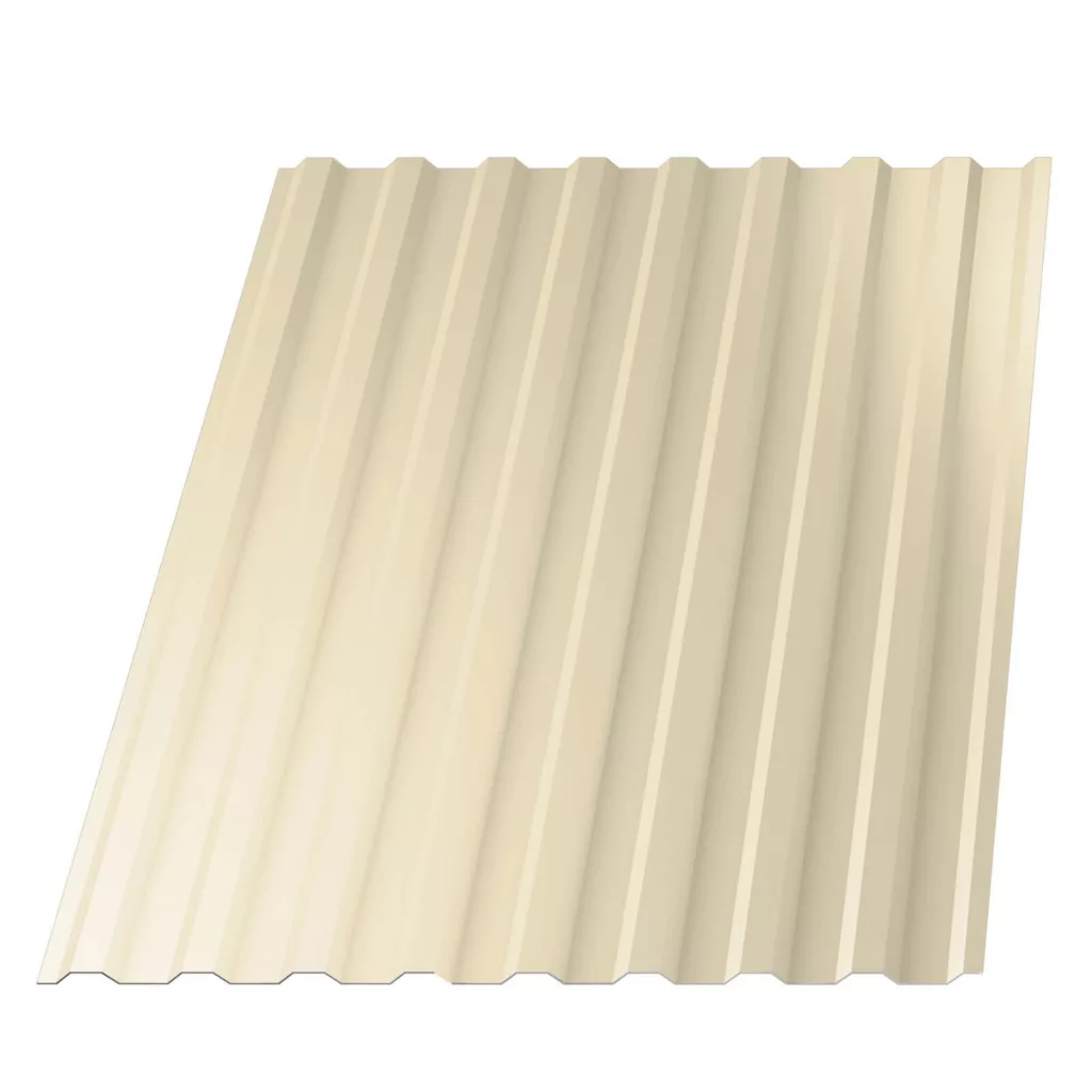 Профнастил НС-20 (МП 20) RAL1015 Слоновая Кость 1150(1100)мм 0,45мм - Изображение 1