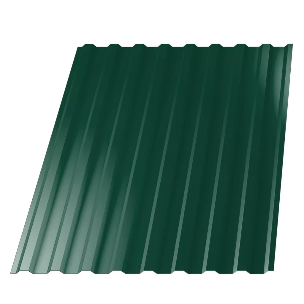 Профнастил НС-20 (МП 20) RAL6005 Зеленый Мох 1150(1100)мм 0,50мм ГОСТ - Изображение 1