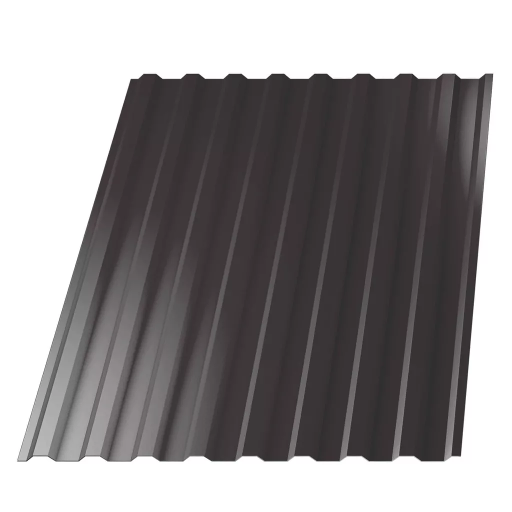 Профнастил НС-20 (МП 20) RAL8019 Темный Шоколад 1150(1100)мм 0,45мм - Изображение 1