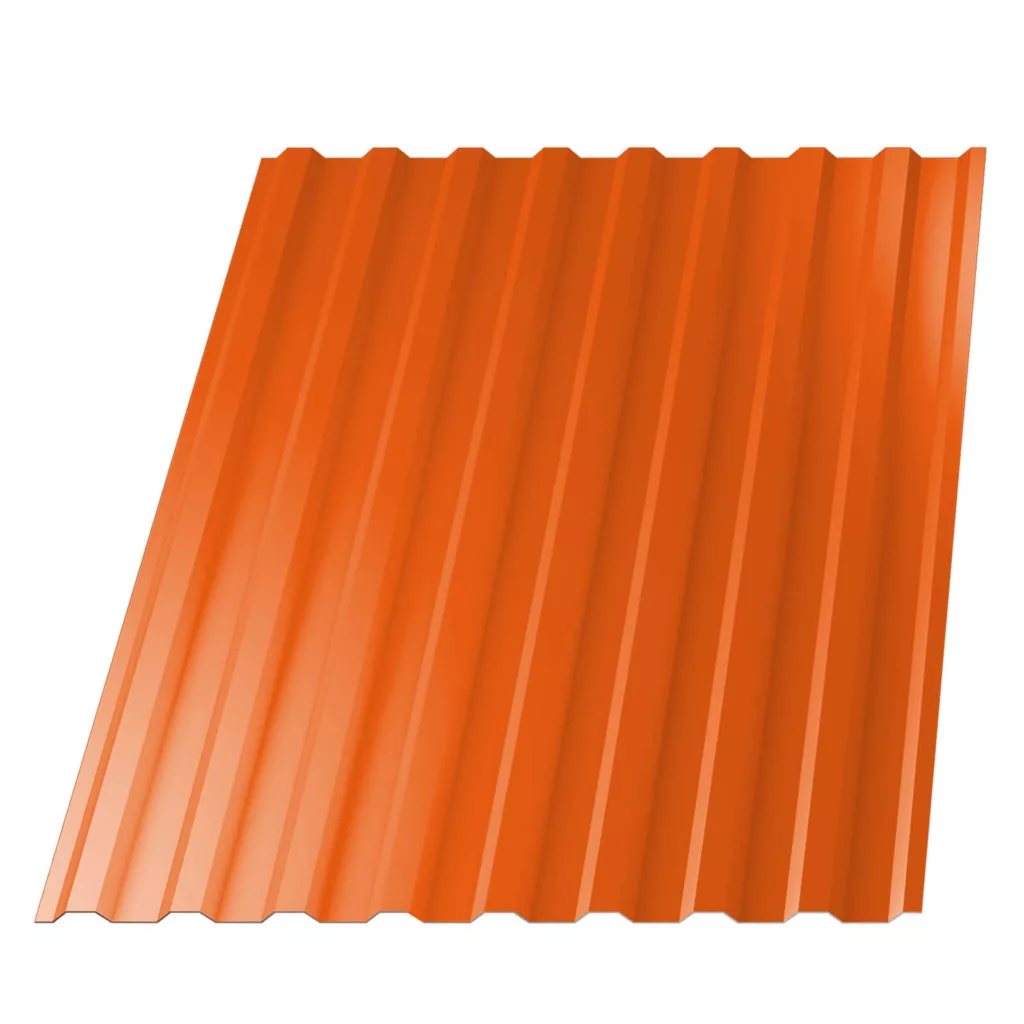 Профнастил НС-20 (МП 20) RAL2004 Апельсин 1150(1100)мм 0,45мм - Изображение 1