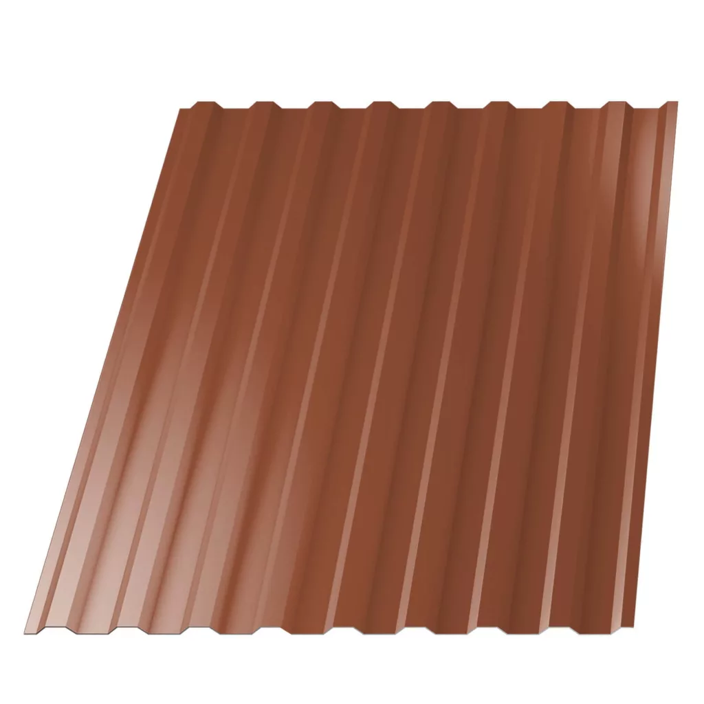 Профнастил НС-20 (МП 20) RAL8004 Терракотовый 1150(1100)мм 0,45мм - Изображение 1